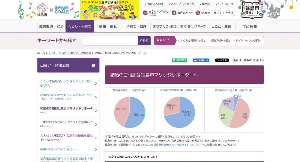 福島の自治体婚活福島市役所